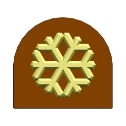 Moule Embout de bûche Flocon 78 x 85 mm Mallard Ferrière