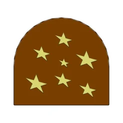 Moule Embout de bûche Petites Etoiles 78 x 85 mm Mallard Ferrière
