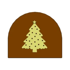Moule Embout de bûche Sapin de Noël 80 x 68 mm Mallard Ferrière