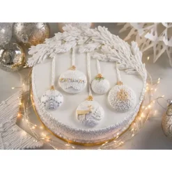 Moule en Silicone 7 Boules de Noël Karen Davies