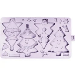 Moule en Silicone 4 Personnages Sapin de Noël Karen Davies