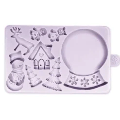 Moule en Silicone Boule à Neige de Noël Karen Davies