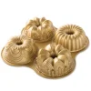 Moule Mini Bundt Assortis (x4) Gold Nordic Ware