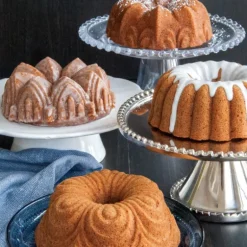 Moule Mini Bundt Assortis (x4) Gold Nordic Ware