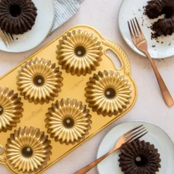 Moule Mini Bundt Brilliance (x6) Gold Nordic Ware
