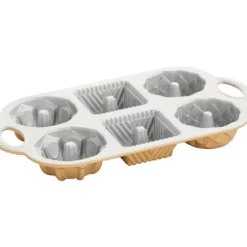 Moule Mini Bundt Geo (x6) Gold Nordic Ware