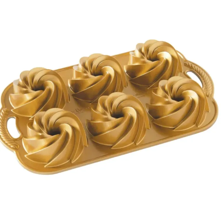 Moule Mini Bundt Héritage (x6) Gold Nordic Ware