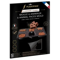 Moule Silicone 6 Animaux 6 cm Flexipan Demarle
