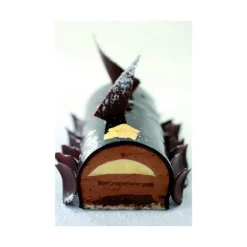 Moule Silicone 4 Bûches Rondes 49,5 x 8 x h 6,3 cm 2137ml SilikoMart Professional