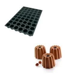 Moule Silicone 54 Cannelés Ø5,6 x 5 cm 80ml SilikoMart Professional