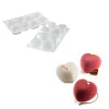 Moule Silicone 8 Coeurs Bombés 6,35 x 6,5 cm 100ml SilikoMart Professional