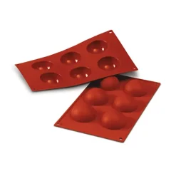 Moule Silicone 6 Demi-sphères 6 cm x H 3 cm Silikomart