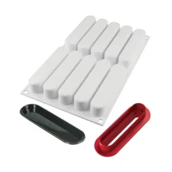 Moule Silicone 10 Eclairs 13x2,5 cm SilikoMart Professional