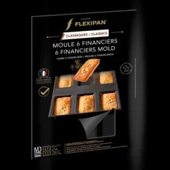 Moule Silicone 6 Financiers 8,5 x 4,5 cm Flexipan Demarle