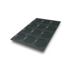 Moule Silicone 12 Fonds de Tarte Biscuit Ø12 x 1 cm 112ml SilikoMart Professional