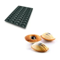 Moule Silicone 44 Madeleines 7,7 x 4,4 x 1,8 cm 32ml SilikoMart Professional