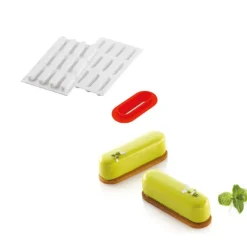 Moule Silicone 12 Mini Eclairs Caroline 83 x 23 x h21 mm 30ml SilikoMart Professional