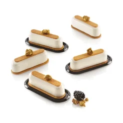 Moule Silicone 12 Mini Eclairs Caroline 83 x 23 x h21 mm 30ml SilikoMart Professional