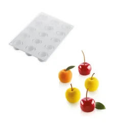 Moule Silicone 15 Mini Pommes Ø39 x h30 mm 30ml SilikoMart Professional