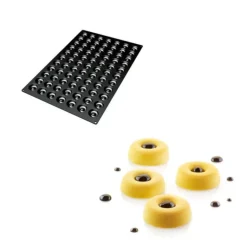 Moule Silicone 77 Mini Savarins Ø4,1 x H1,2 cm 12ml SilikoMart Professional