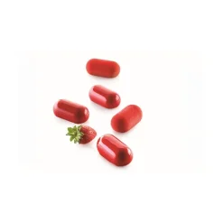 Moule Silicone 12 Minis Ovales Bombés 5,8 x 2,9 cm 30ml SilikoMart Professional