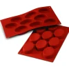 Moule Silicone 9 Ovales 7 x 5 cm Silikomart