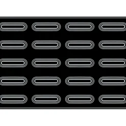 Moule Silicone Bande Creuse 12 x 3,5 cm x H 3,2 cm (x20) Pavoflex