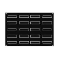 Moule Silicone Bande Inclinée 12 x 3 cm x H 3,5 cm (x20) Pavoflex