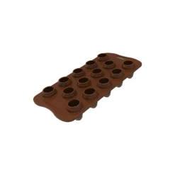 Moule Silicone Bonhomme de Neige Chocolat Ø 2,6 x H 3,5 cm Easy Choc (x14) Silikomart
