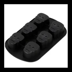 Moule Silicone Crâne Halloween 6 Empreintes Wilton