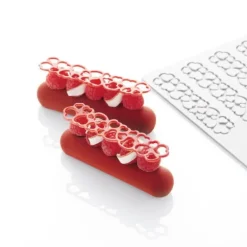 Moule Silicone Décor Cœur 12 x 2,7 x H 0,2 cm (x10) Pavoni