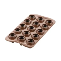 Moule Silicone Mini Sapin Chocolat Ø 2,8 x H 3 cm Easy Choc (x15) Silikomart