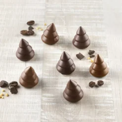 Moule Silicone Mini Sapin Chocolat Ø 2,8 x H 3 cm Easy Choc (x15) Silikomart