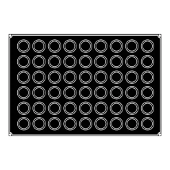 Moule Silicone Mini-Muffin Ø 5 cm x H 2,8 cm (x54) Pavoflex