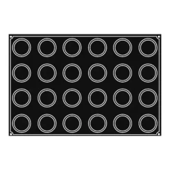 Moule Silicone Muffin Ø 7 cm x H 4 cm (x24) Pavoflex