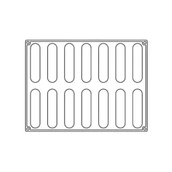 Moule Silicone Pastel 12,5 x 2,8 cm x H 2,8 cm (x14) Pavoflex