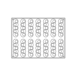 Moule Silicone Pelota 13 x 3,2 cm x H 2,8 cm (x14) Pavoflex