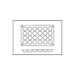 Moule Silicone Pomponnette 3,4 cm x H 1,6 cm (x24) Silikomart