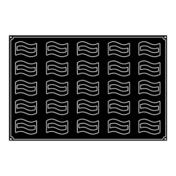 Moule Silicone Rectangle Vague 8 x 4,5 cm x H 4 cm (x25) Pavoflex