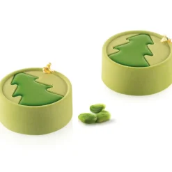 Moule Silicone Sapin Mini Hiver Ø 7 x H 3 cm (x6) Silikomart