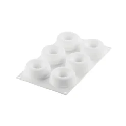 Moule Silicone Savarin Oblio Ø 7,5 cm x H 3 cm (x6) Silikomart Professional