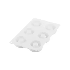 Moule Silicone Savarin Oblio Ø 7,5 cm x H 3 cm (x6) Silikomart Professional