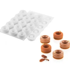 Moule Silicone Savarin Oblio Ø 5 cm x H 2,1 cm (x15) Silikomart Professional