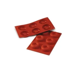 Moule Silicone Savarins 7,2 cm x H 2,3 cm (x6) Silikomart