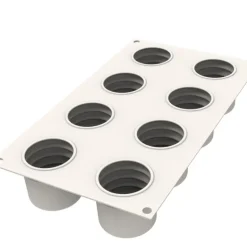 Moule Silicone Sweet Layers avec Emporte-Pièce Ø 5,5 x H 5,5 cm (x8) Silikomart