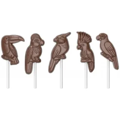 Moule Sucette Chocolat Oiseau Tropical (x5) Chocolate World