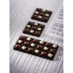 Moule Tablette Chocolat Moulin 15,4 x 7,7 cm x H 1,4 cm (x3) Pavoni