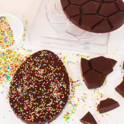 Moule Tablette Chocolat Œuf de Pâques 14 x 9,2 cm (x2) Chocolate World