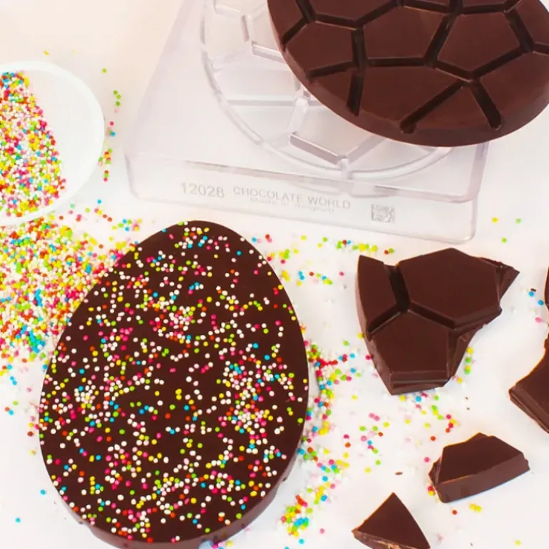 Moule Tablette Chocolat Œuf de Pâques 14 x 9,2 cm (x2) Chocolate World