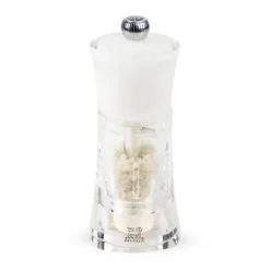 Moulin à Sel Humide Molène 14 cm Transparent et Blanc Peugeot